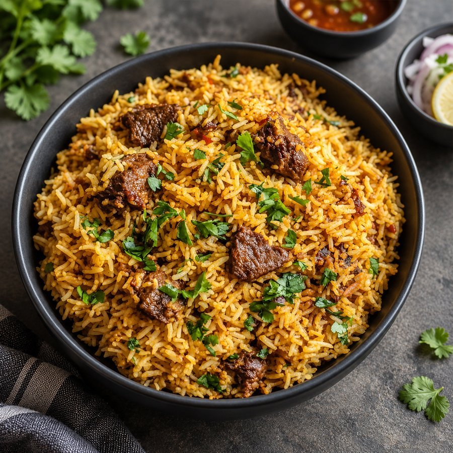 Bœuf biryani