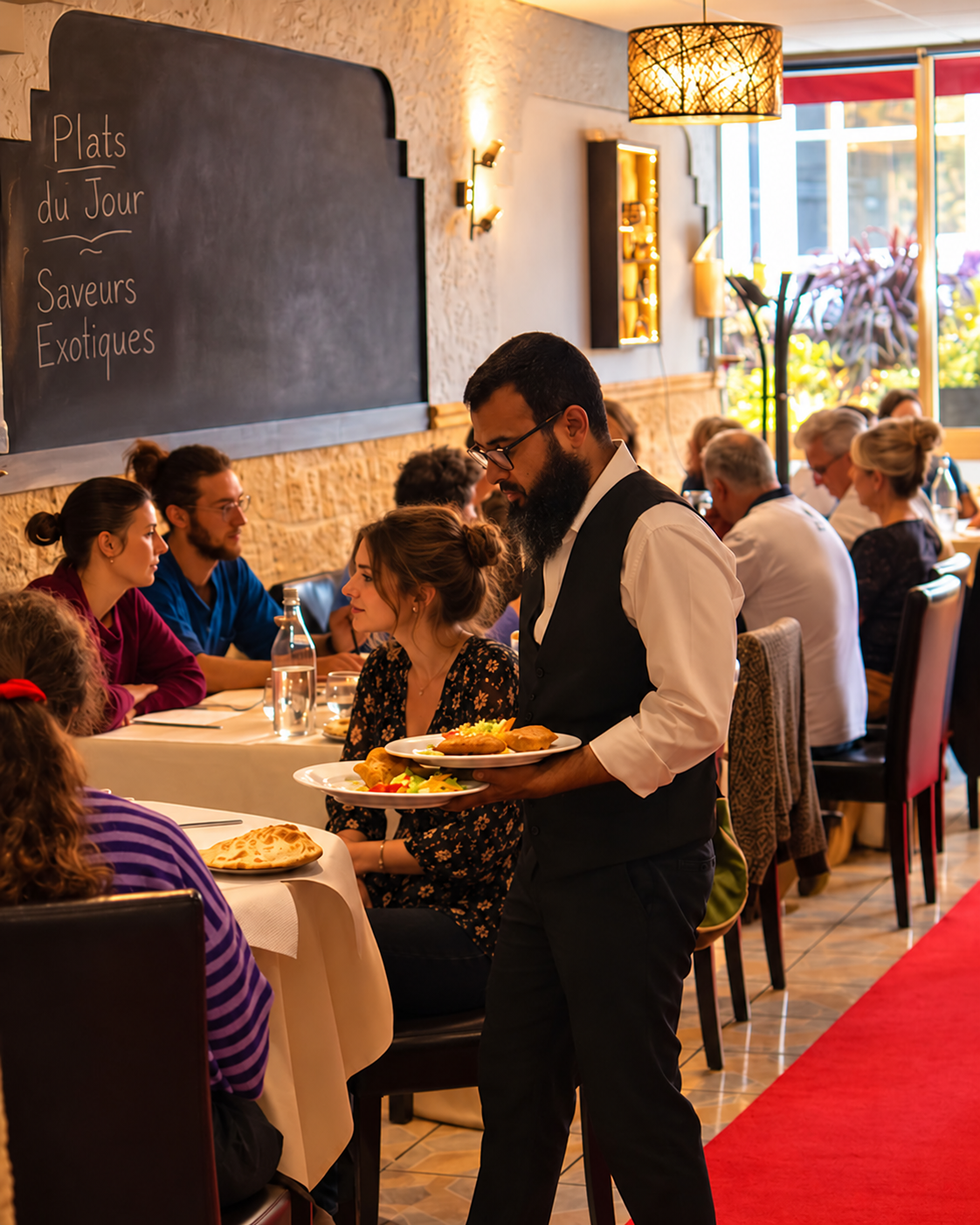 Service à table au Palais Indien